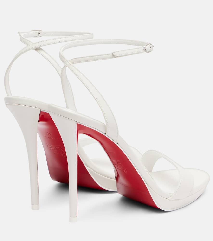 Christian Louboutin Miss Z 120 Leather Sandals In White