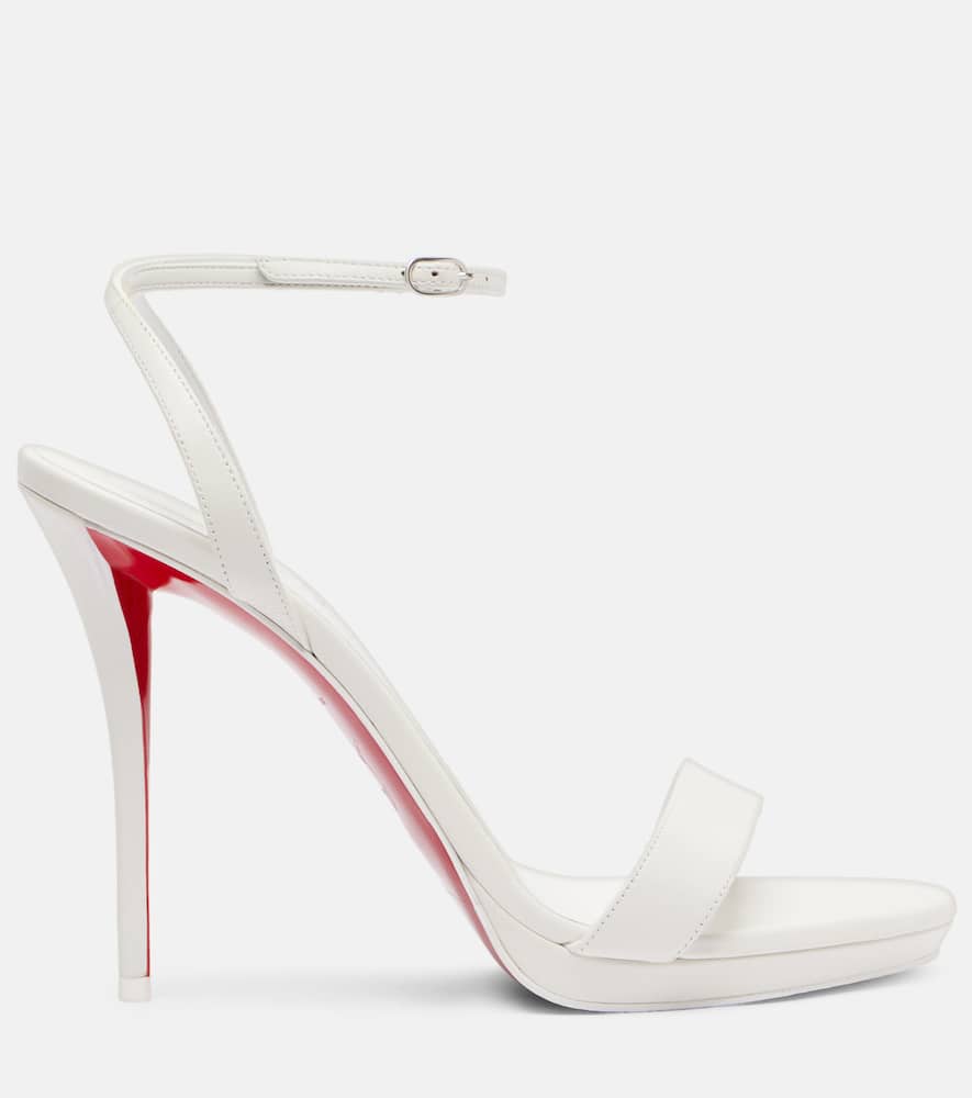 Christian Louboutin Miss Z 120 Leather Sandals In White