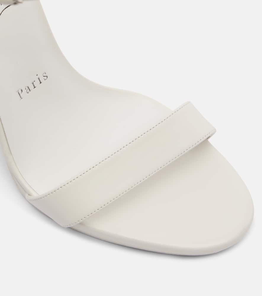 Christian Louboutin Miss Z 120 Leather Sandals In White