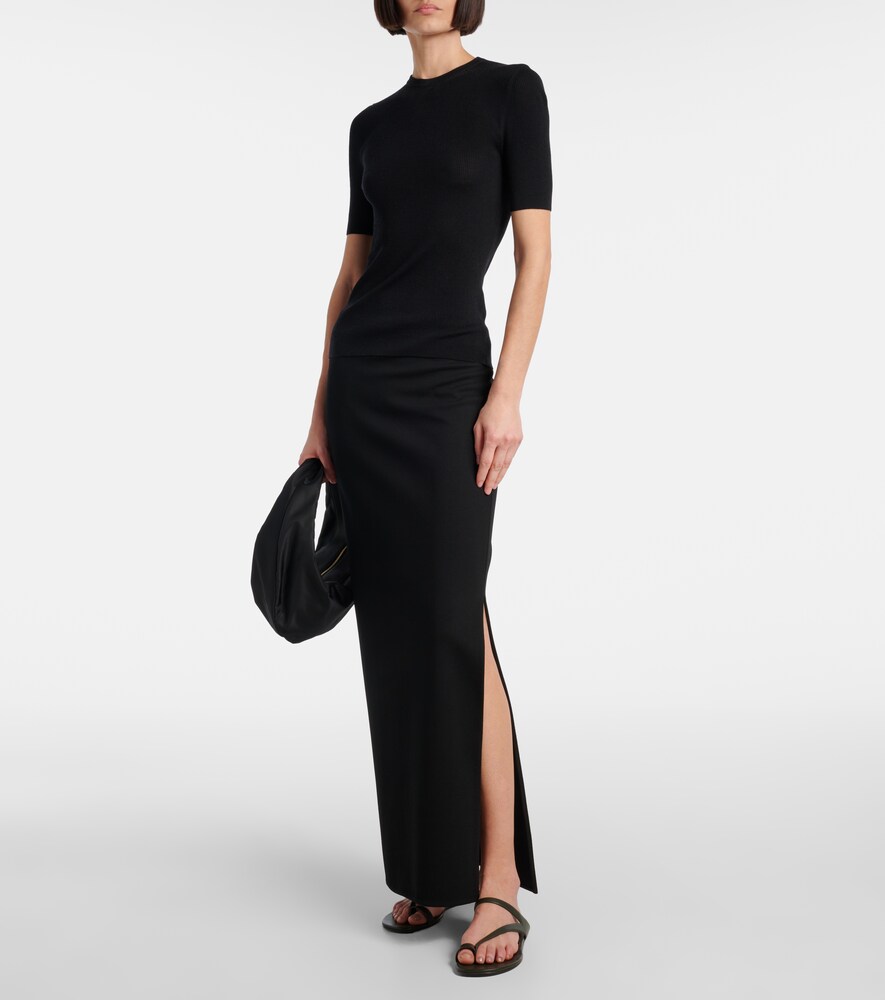  Khaite Khaite Celina Ribbed-knit Wool-blend Top 