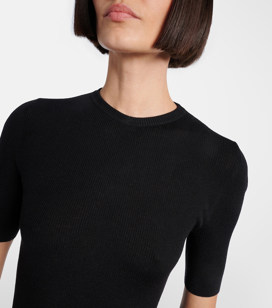  Khaite Khaite Celina Ribbed-knit Wool-blend Top 