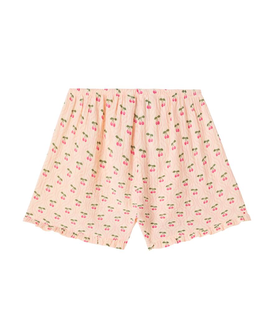 Konges Sløjd Coco Printed Cotton Shorts In Nude