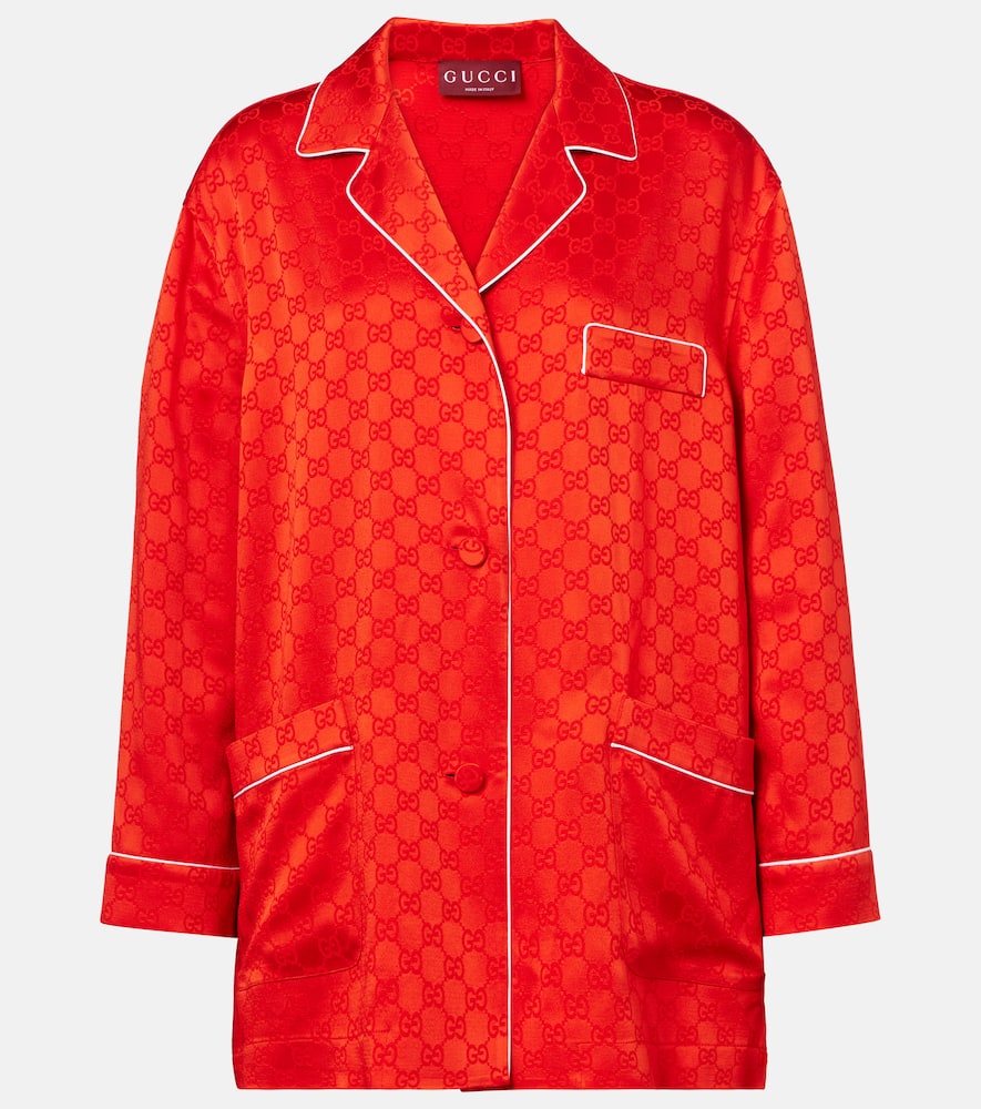 GG satin shirt