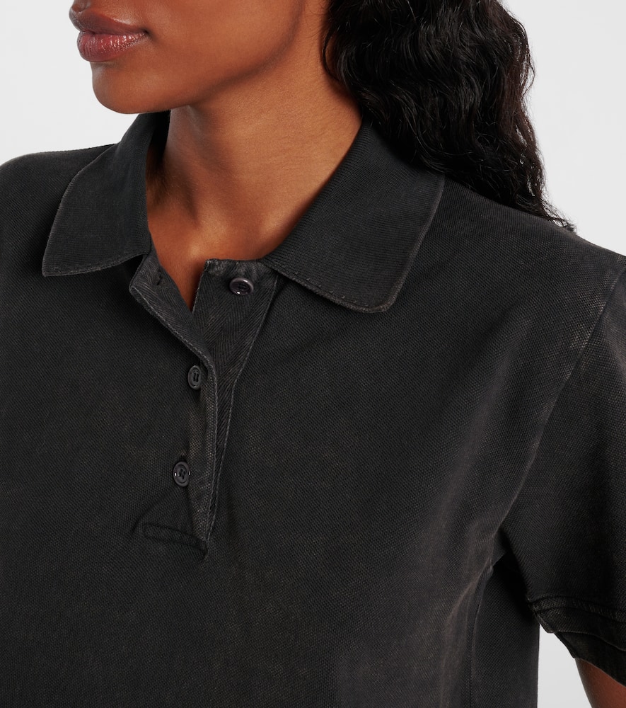 Jw Anderson Cotton Piqué Polo Shirt In Black