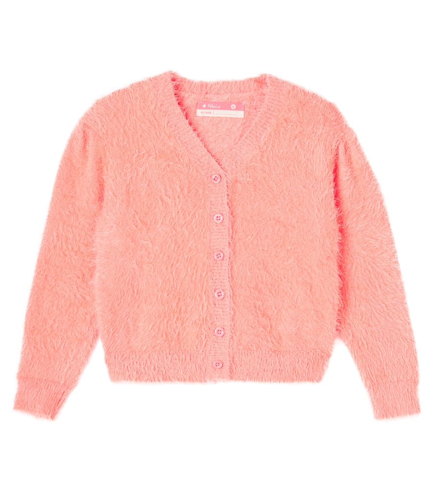 Fabula Kids' Fábula Pelinho Cores Cardigan In Pink