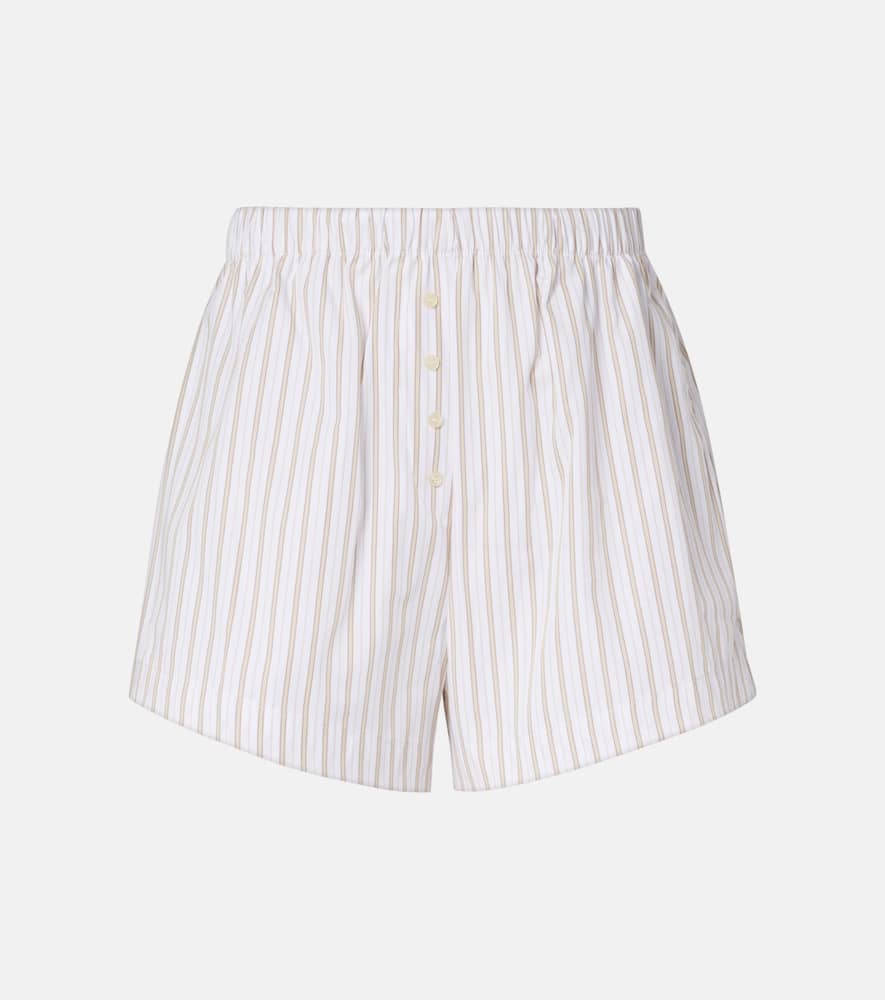 Yoshi striped cotton-blend twill boxers