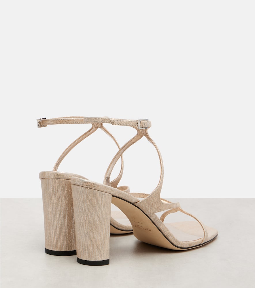 Jimmy Choo Azie 85 Metallic Leather Sandals