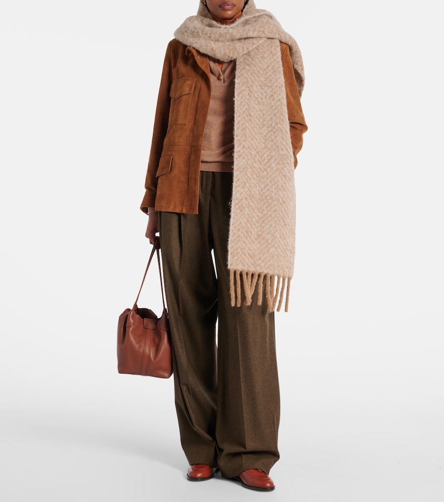  Loro Piana Loro Piana Chevron Alpaca-blend Scarf 