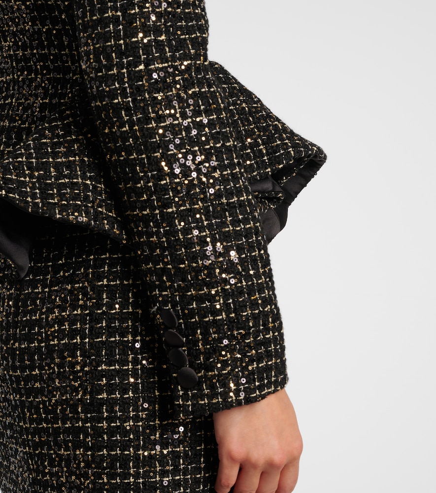  Safiyaa Safiyaa Jacke Tomomi Aus Tweed Mit Pailletten 