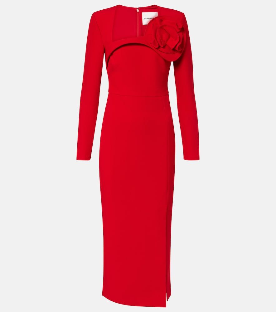roland mouret asymmetric cady midi dress Stretch Cady Midi Dress in White – Roland Mouret