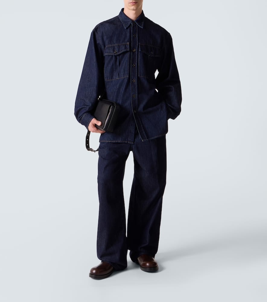 Dries Van Noten Penning High-rise Wide-leg Jeans In Blue