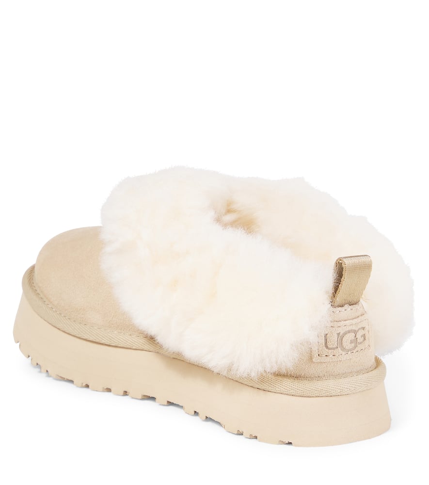 Ugg Tazzelle Shearling-lined Suede Slippers In Neutral