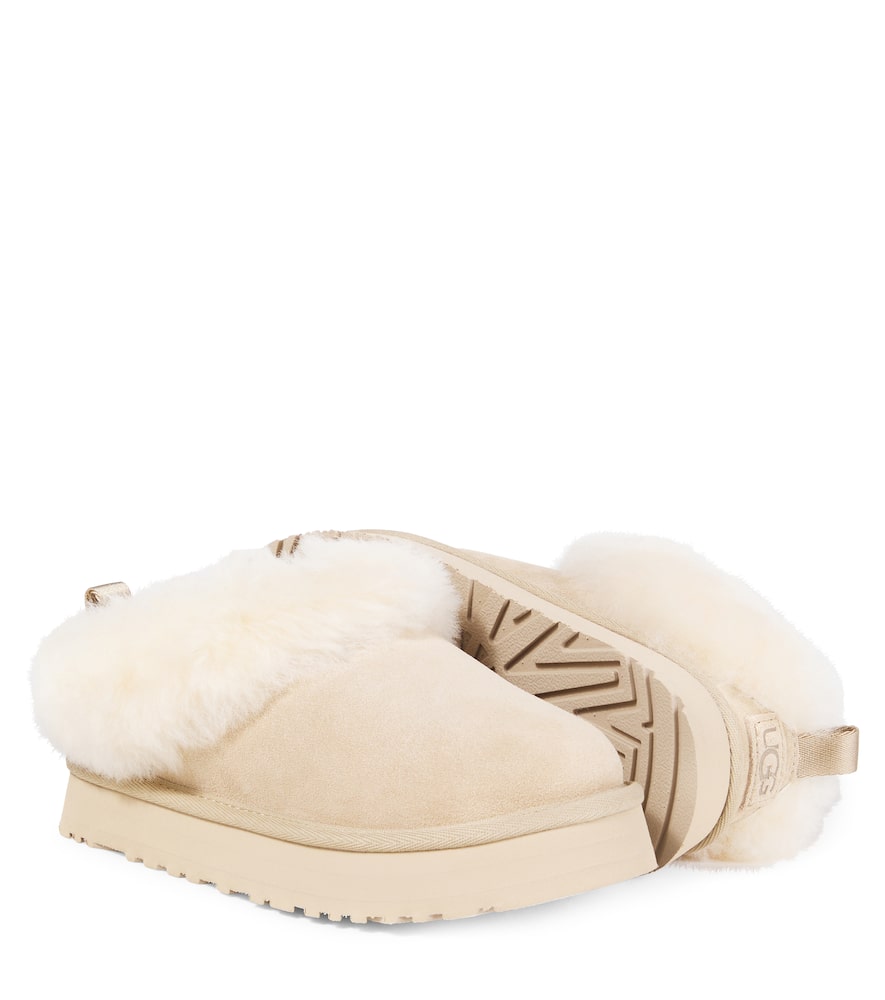 Ugg Tazzelle Shearling-lined Suede Slippers In Neutral