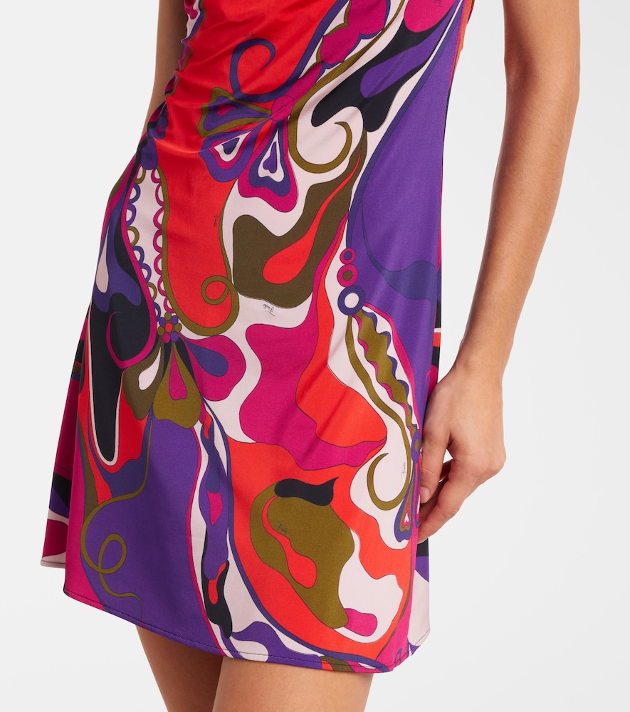  Pucci Pucci Orchidee Satin Jersey Minidress 