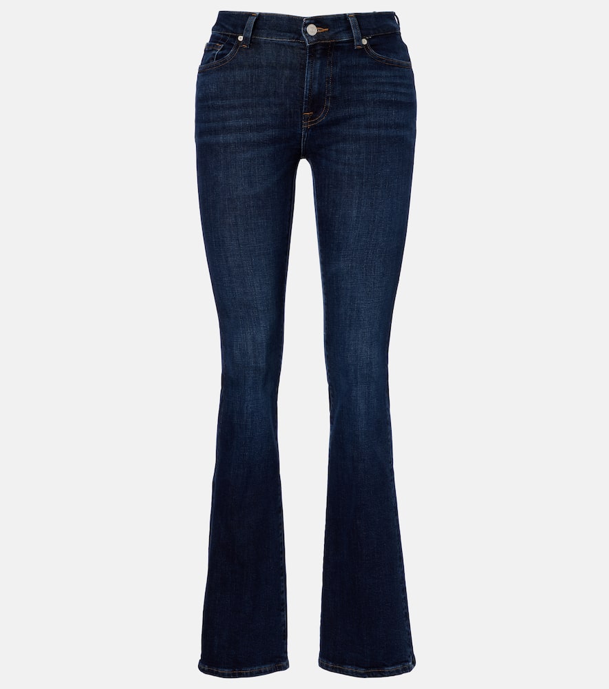 7 For All Mankind Low-rise Bootcut Jeans In Blue