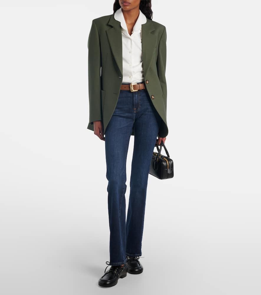 7 For All Mankind Low-rise Bootcut Jeans In Blue