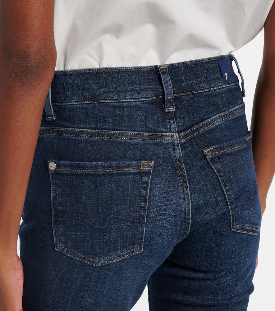 7 For All Mankind Low-rise Bootcut Jeans In Blue
