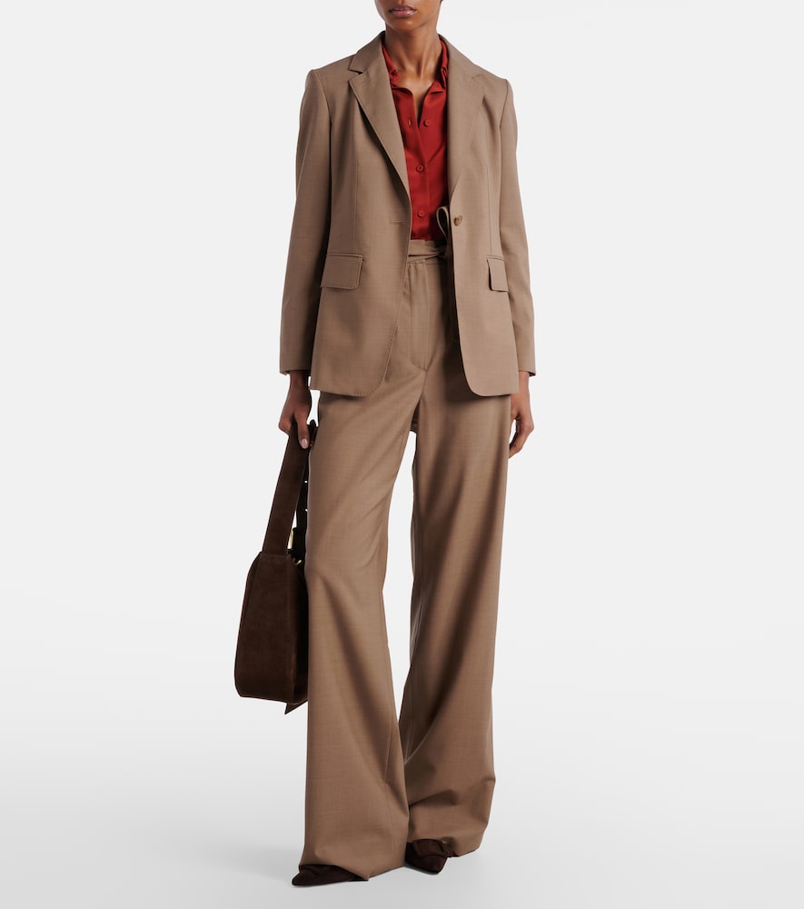 Max Mara Salpa virgin wool wide-leg pants