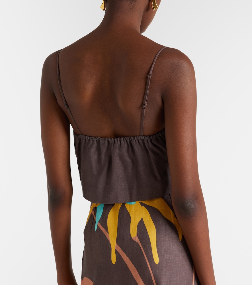  Faithfull Faithfull Chianti Beaded Linen Crop Top 