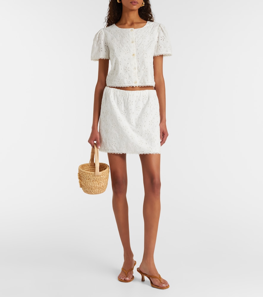Posse Salma embroidered cotton top