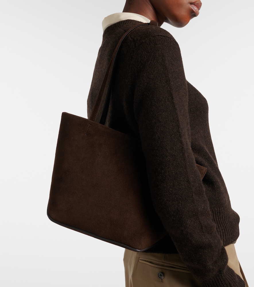 The Row Park Edge Medium suede tote bag