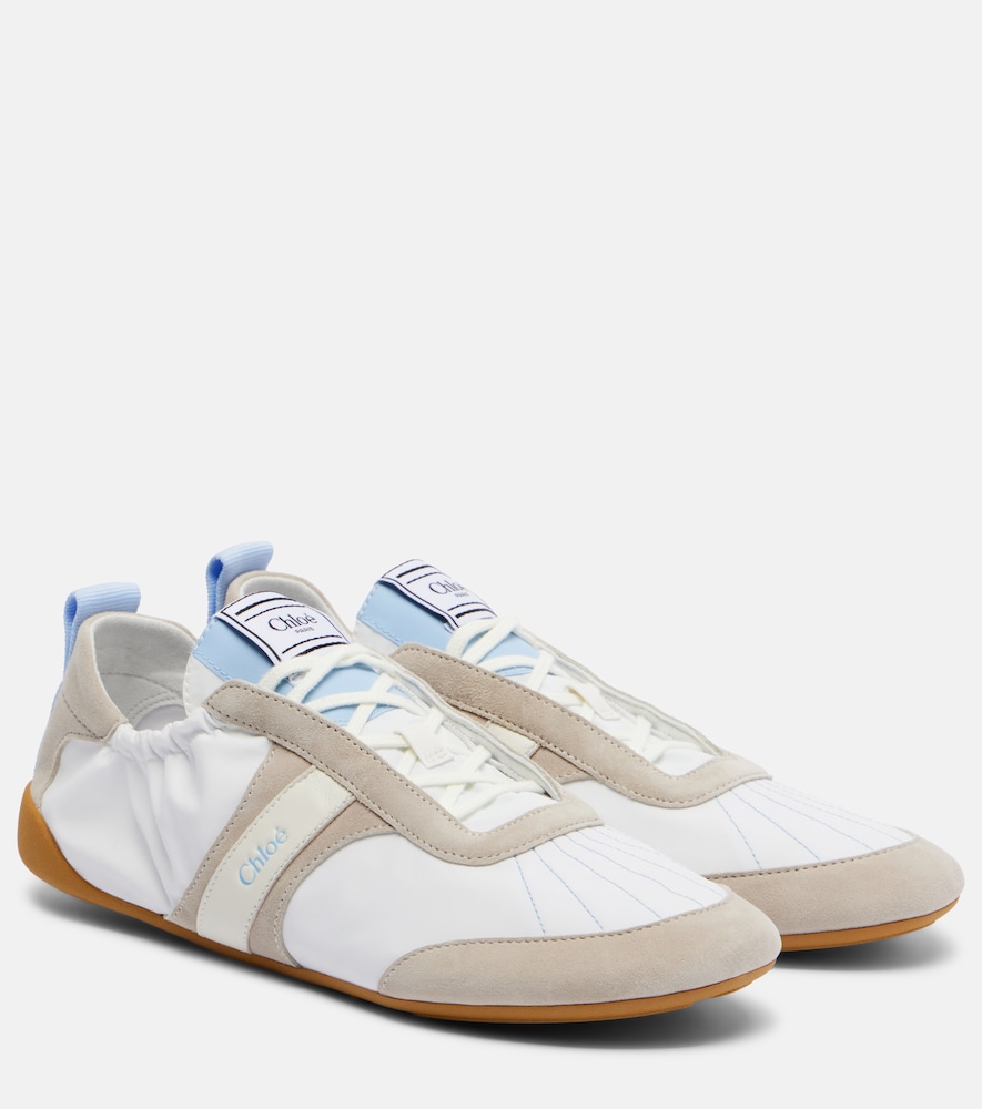Chloe Chloé Chloé Kick suede-trimmed sneakers