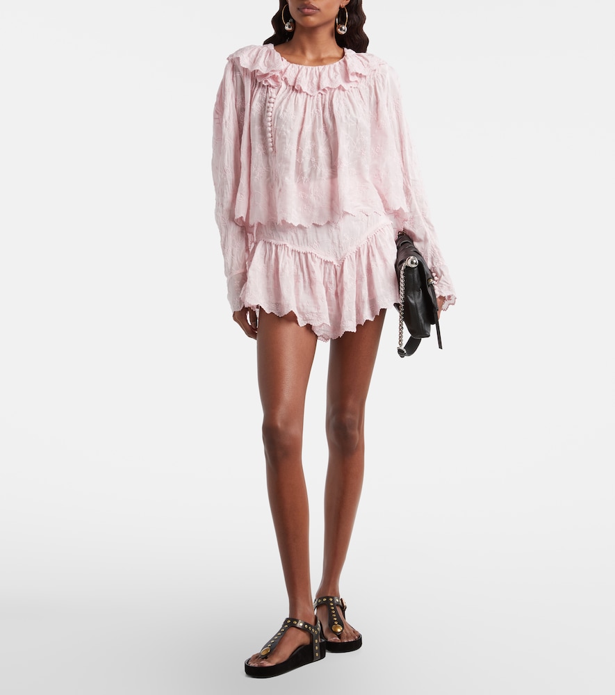  Isabel Marant Isabel Marant Bestickte Bluse Zelly Aus Baumwolle Und Seide 