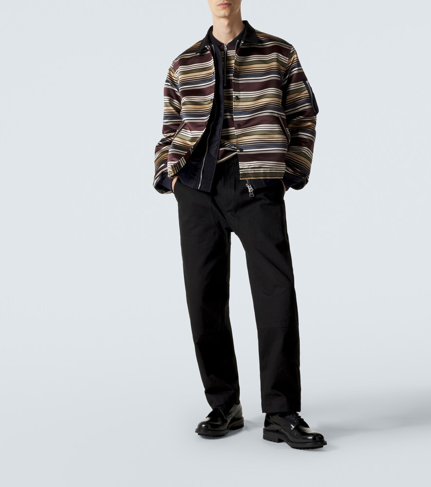Sacai Striped blouson jacket