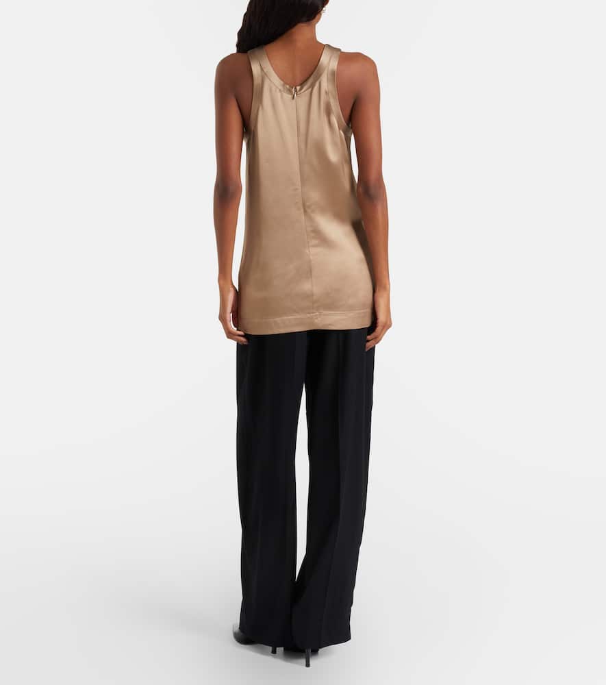 Totême Flannel Wide-leg Pants In Black