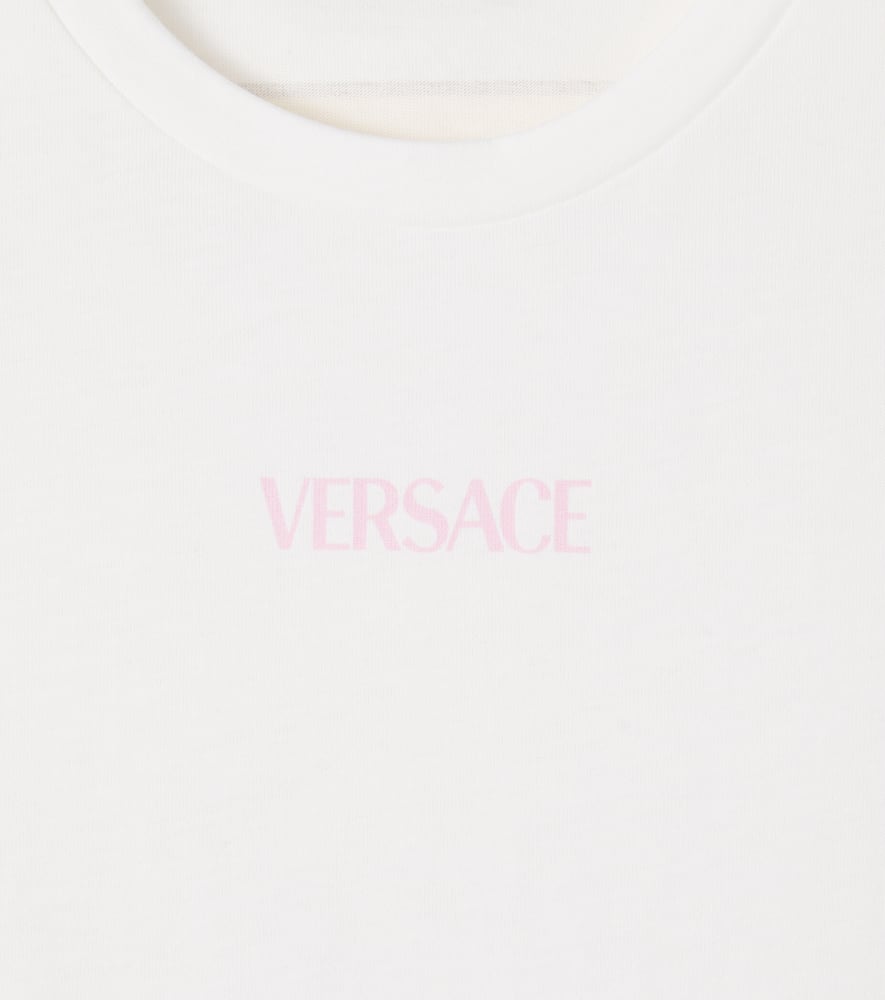 Versace Logo Cotton Jersey T-shirt In White