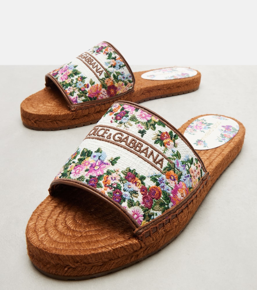  Dolce&gabbana Dolce&gabbana Floral Espadrille Slides 