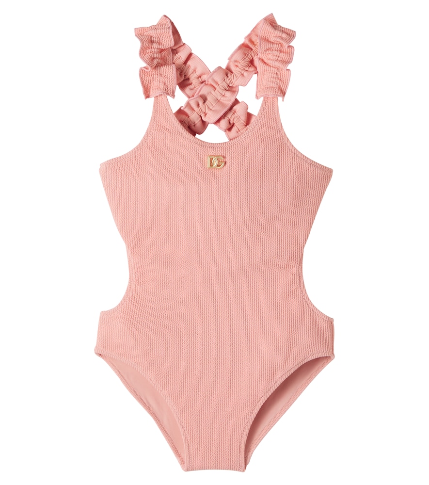 Dolce&Gabbana Kids Pink Dg Swimsuit Y Size 2 - Mytheresa