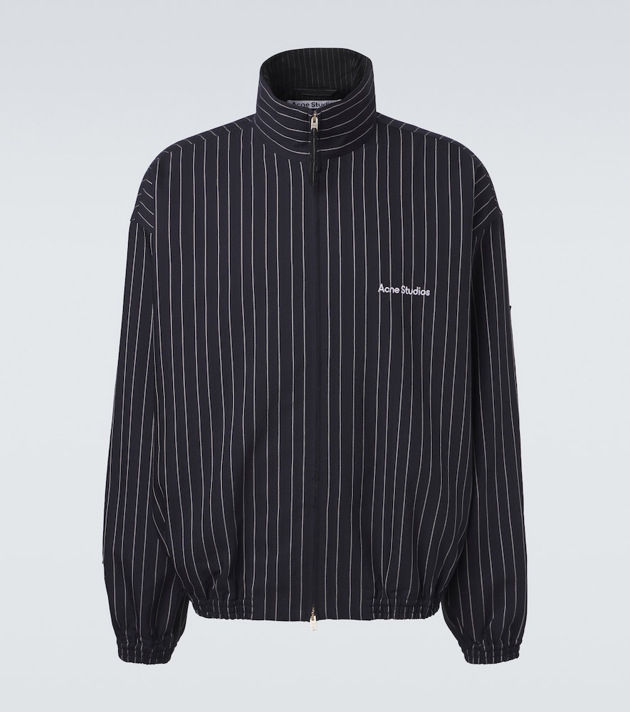 Acne Studios Pinstripe wool and cotton-blend jacket