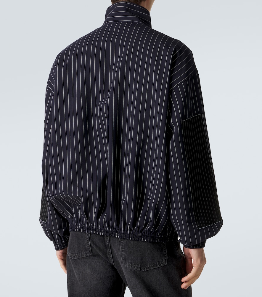  Acne Studios Acne Studios Pinstripe Wool And Cotton-blend Jacket 