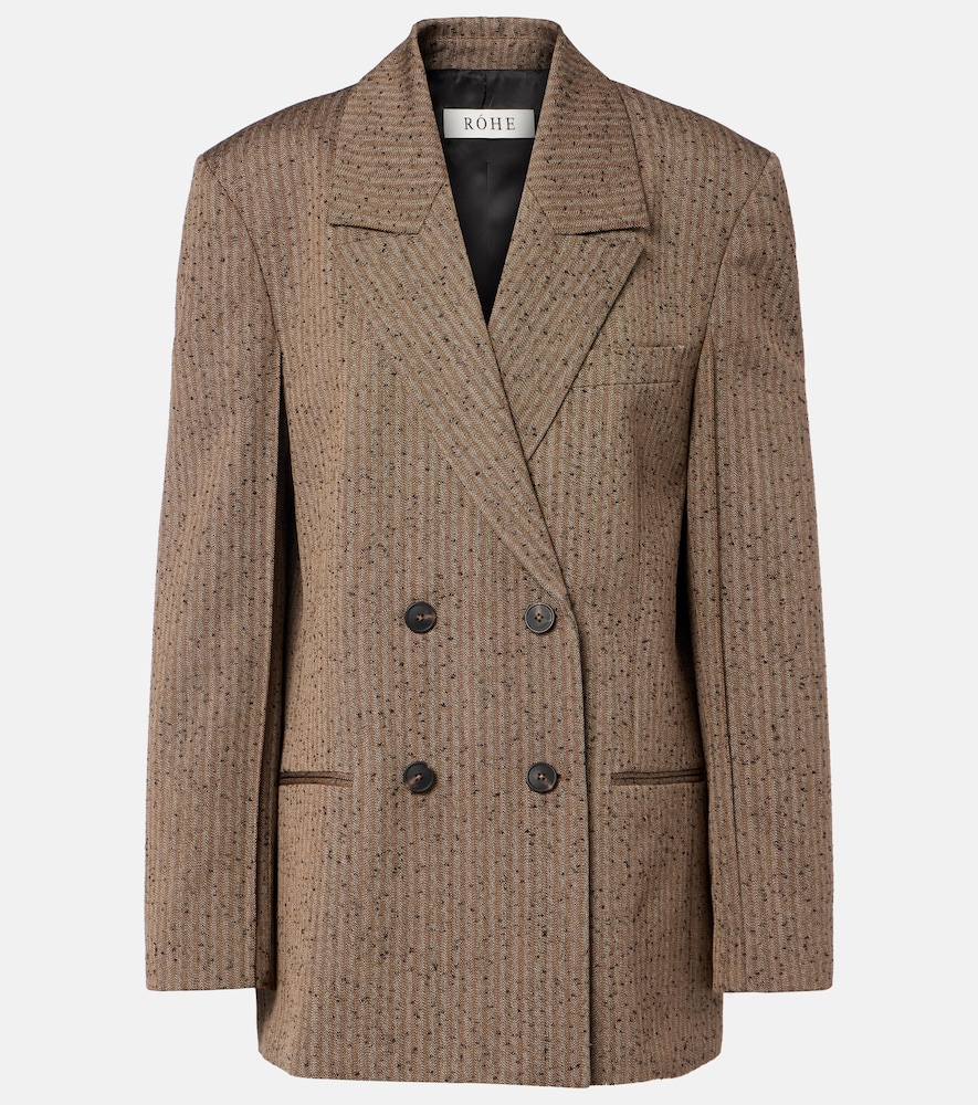 Rohe Róhe Herringbone wool-blend blazer