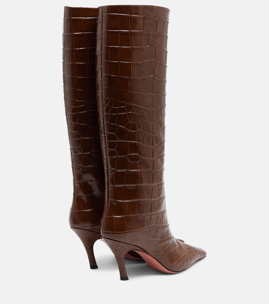  Amina Muaddi Amina Muaddi Stiefel Mona Aus Leder 