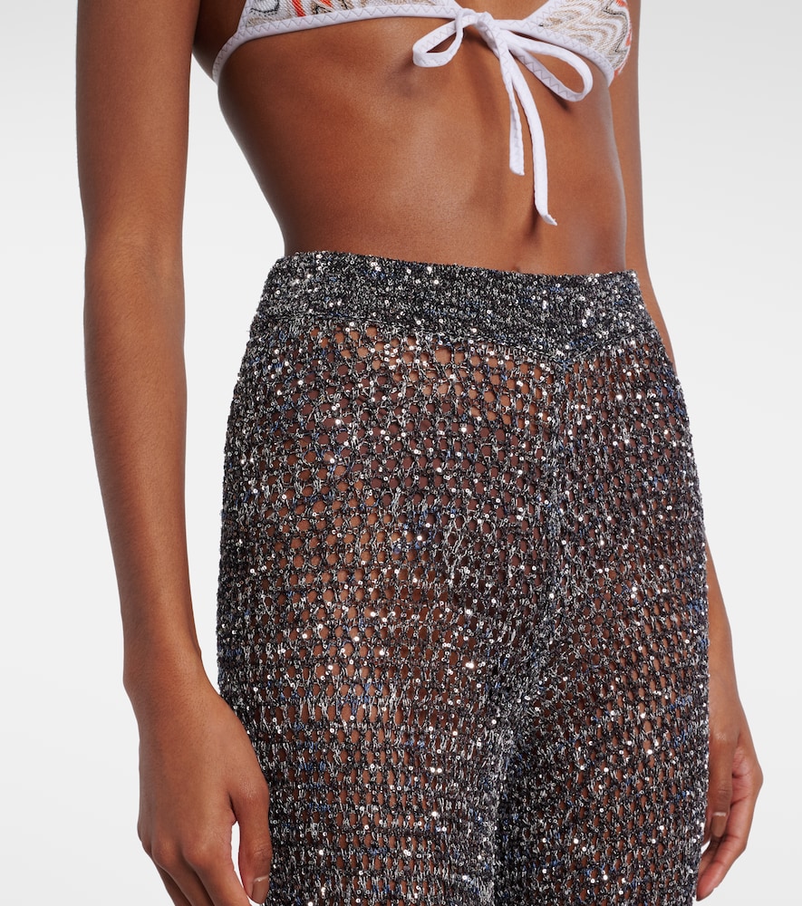  Missoni Missoni Sequined Lame Flared Pants 
