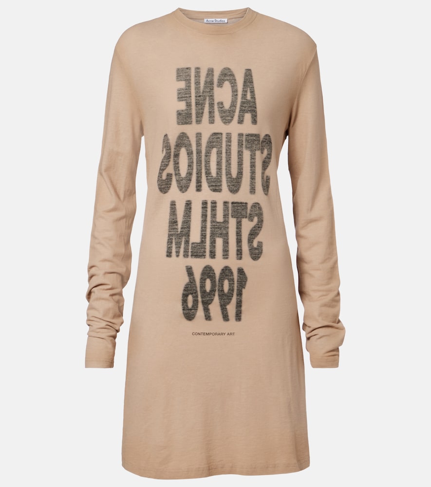 Acne Studios Logo cotton jersey minidress