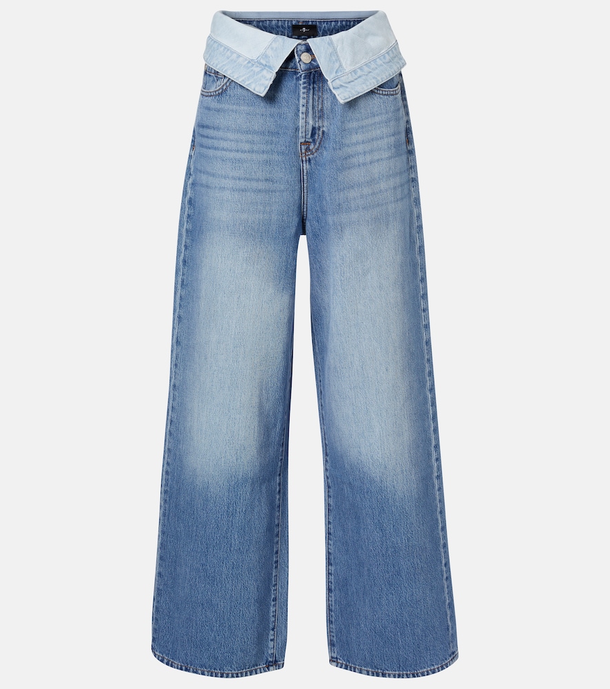 7 For All Mankind Double Layer Slouchy wide-leg jeans