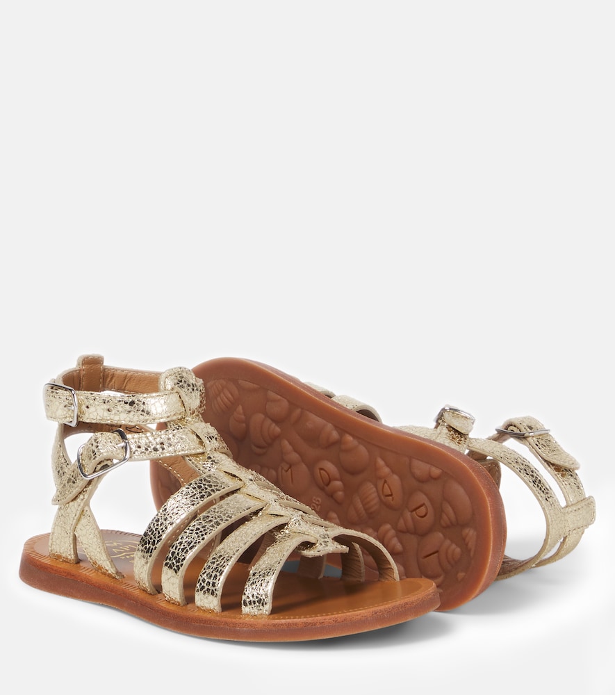  Pom D'api Pom D'api Sandalen Aus Metallic-leder 