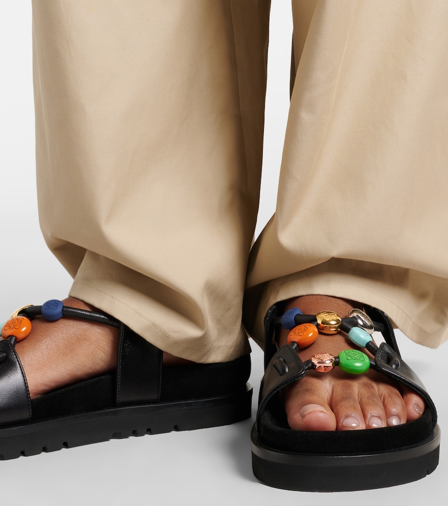 Loewe Paula's Ibiza Pebble Beads leather sandals