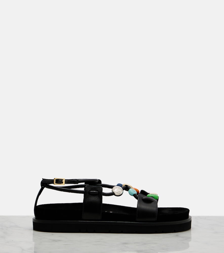  Loewe Loewe Paula's Ibiza Pebble Beads Leather Sandals 