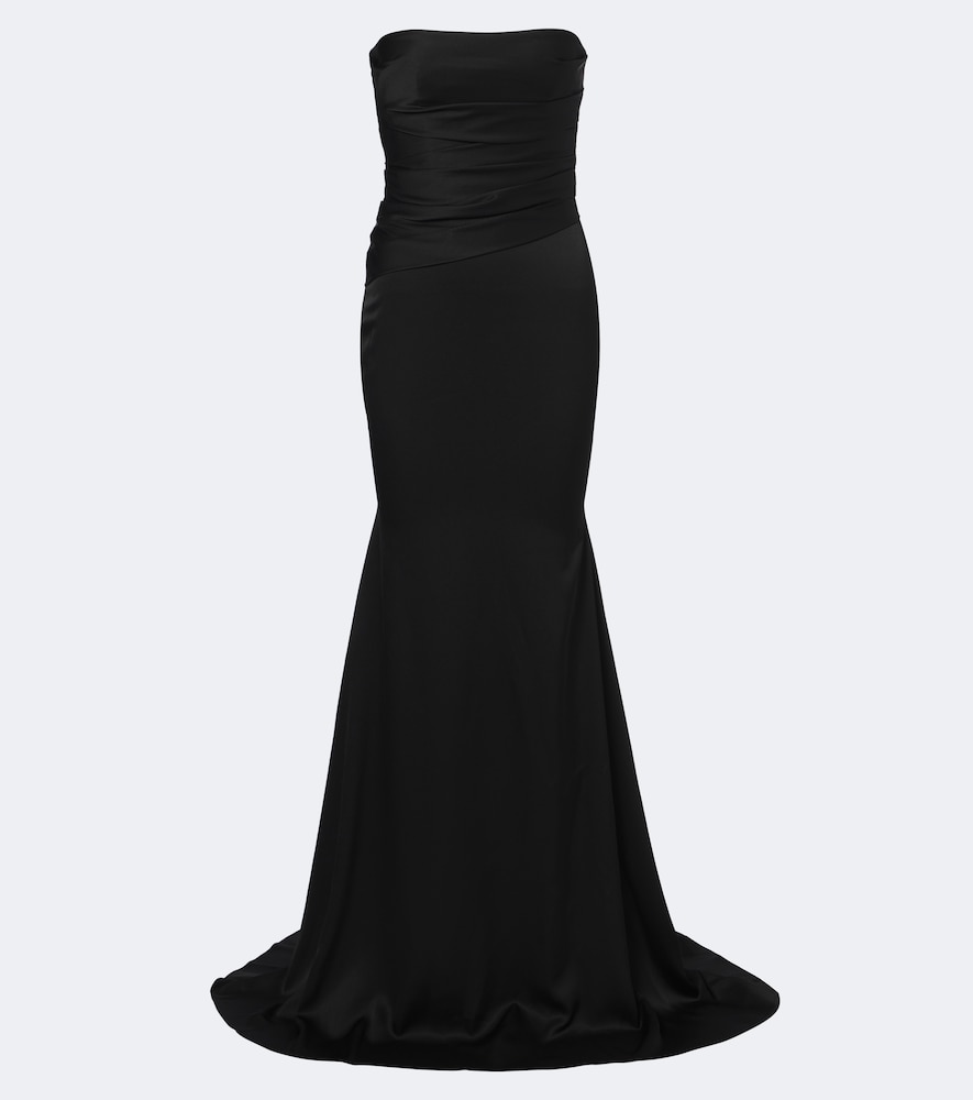 Robe aus Crêpe-Satin
