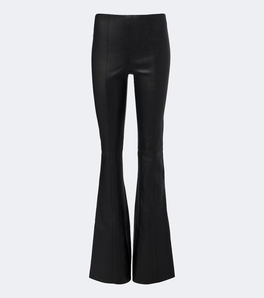 Stouls Pantalon évasé Gege en cuir