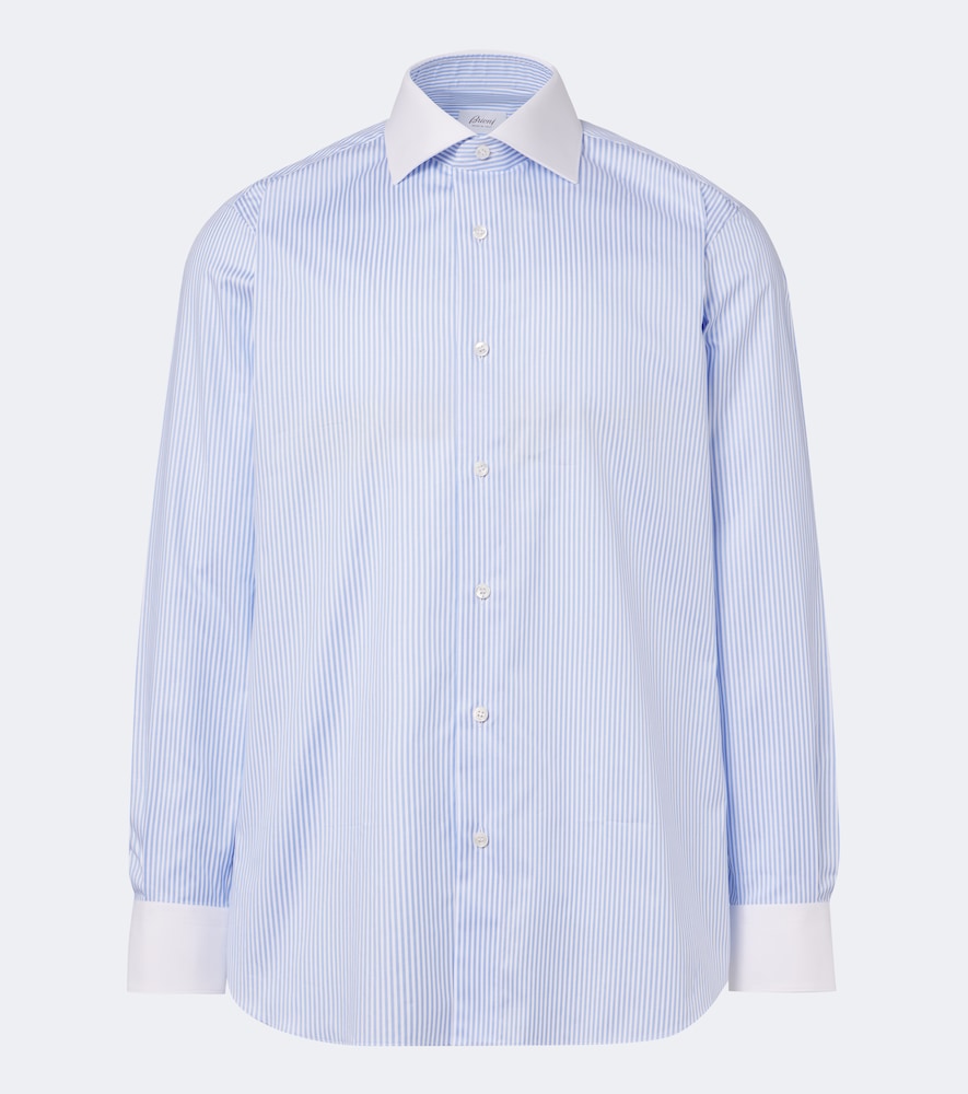 Brioni Chemise en coton à rayures