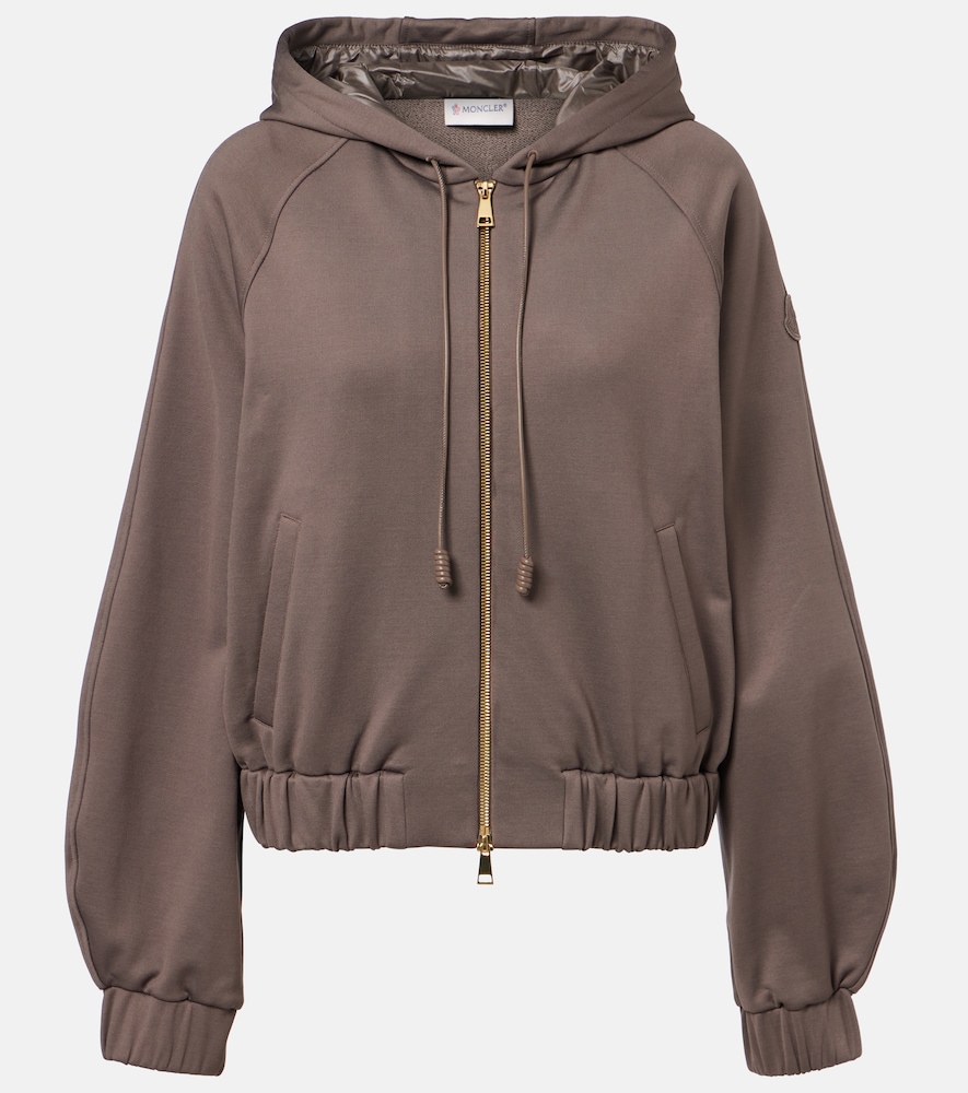 Moncler Jersey zip-up hoodie