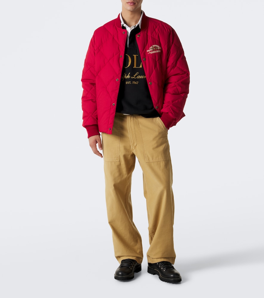 Polo Ralph Lauren Logo Cotton-Blend Fleece Polo Sweater