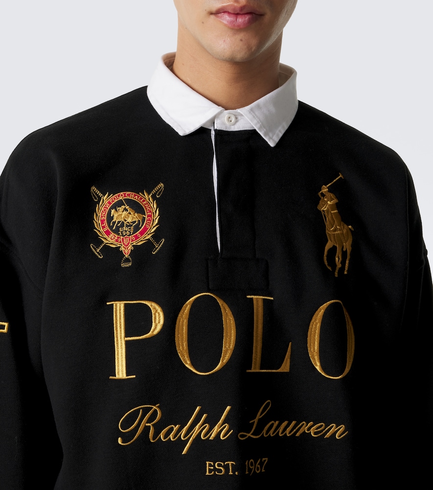 Polo Ralph Lauren Logo Cotton-Blend Fleece Polo Sweater
