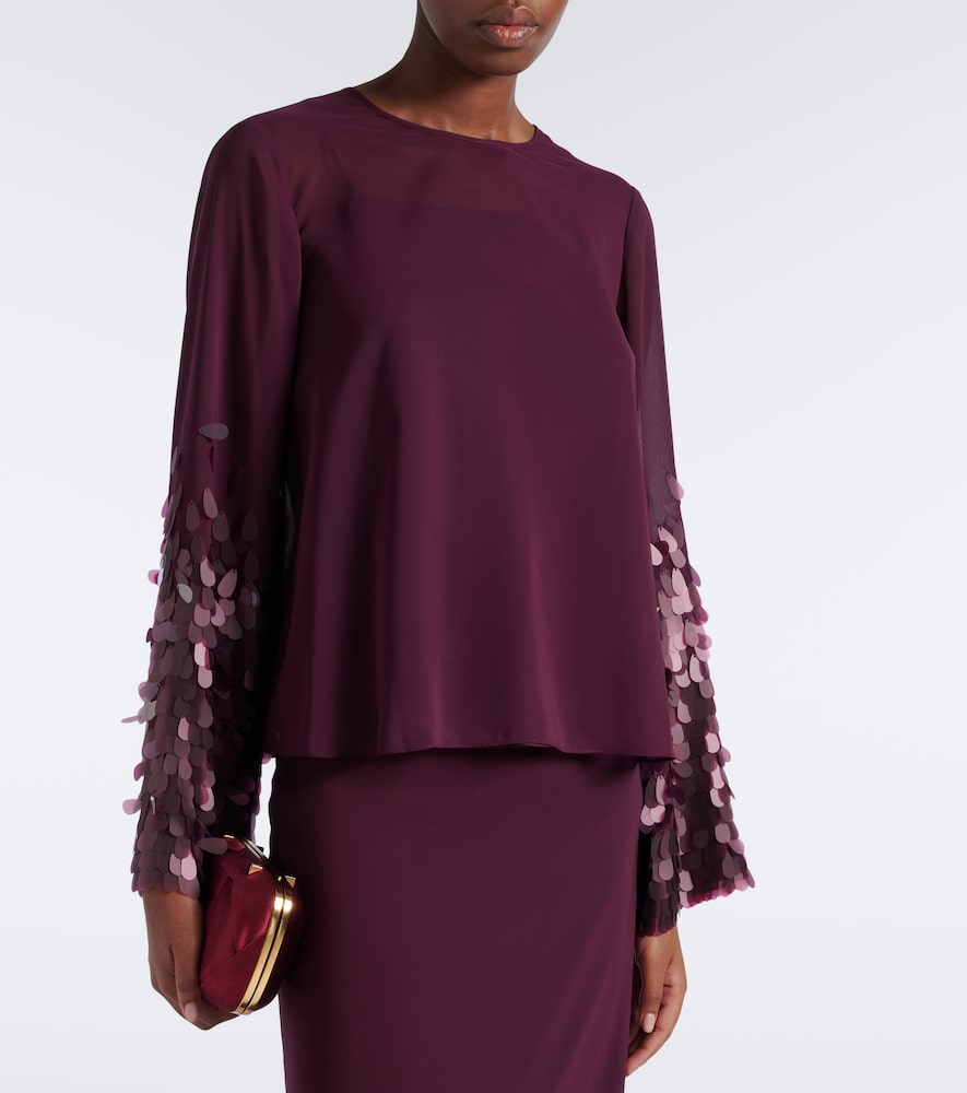 Ariane Sequined Chiffon Top