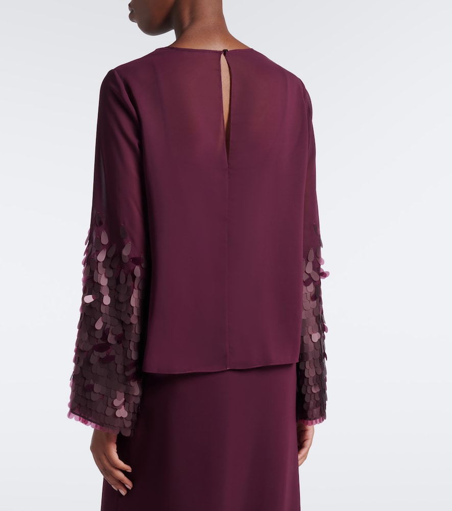 Ariane Sequined Chiffon Top